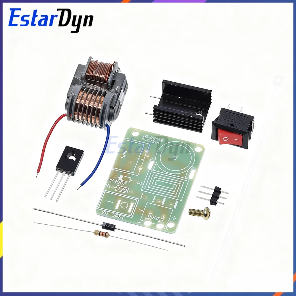 15KV مولد الجهد العالي قوس الإشعال وحدة لتقوم بها بنفسك عدة مع محول U-Core 18650 بطارية دفعة خطوة حتى 3.7 فولت إلى 15KV