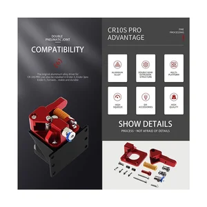 Extrusora de engrenagem dupla Ender 3 v2 atualização eixo do motor 20mm, compatível com Ender 3 Pro CR10 Series impressora 3D unidade de filamento TPU 8 principais vendas eixo extrusora - №2