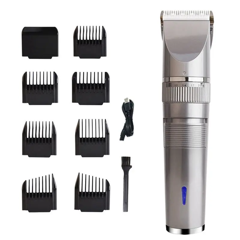 

BABZ-1Set USB Rechargeable Hair Clipper Men Haircut Blade Shave Hair Clipper ABS+PC