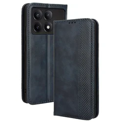 샤오미 포코 X6 프로 5G 커버, 럭셔리 플립 가죽 지갑, 마그네틱 흡착 케이스, Redmi K70E k70e 5G 휴대폰 가방