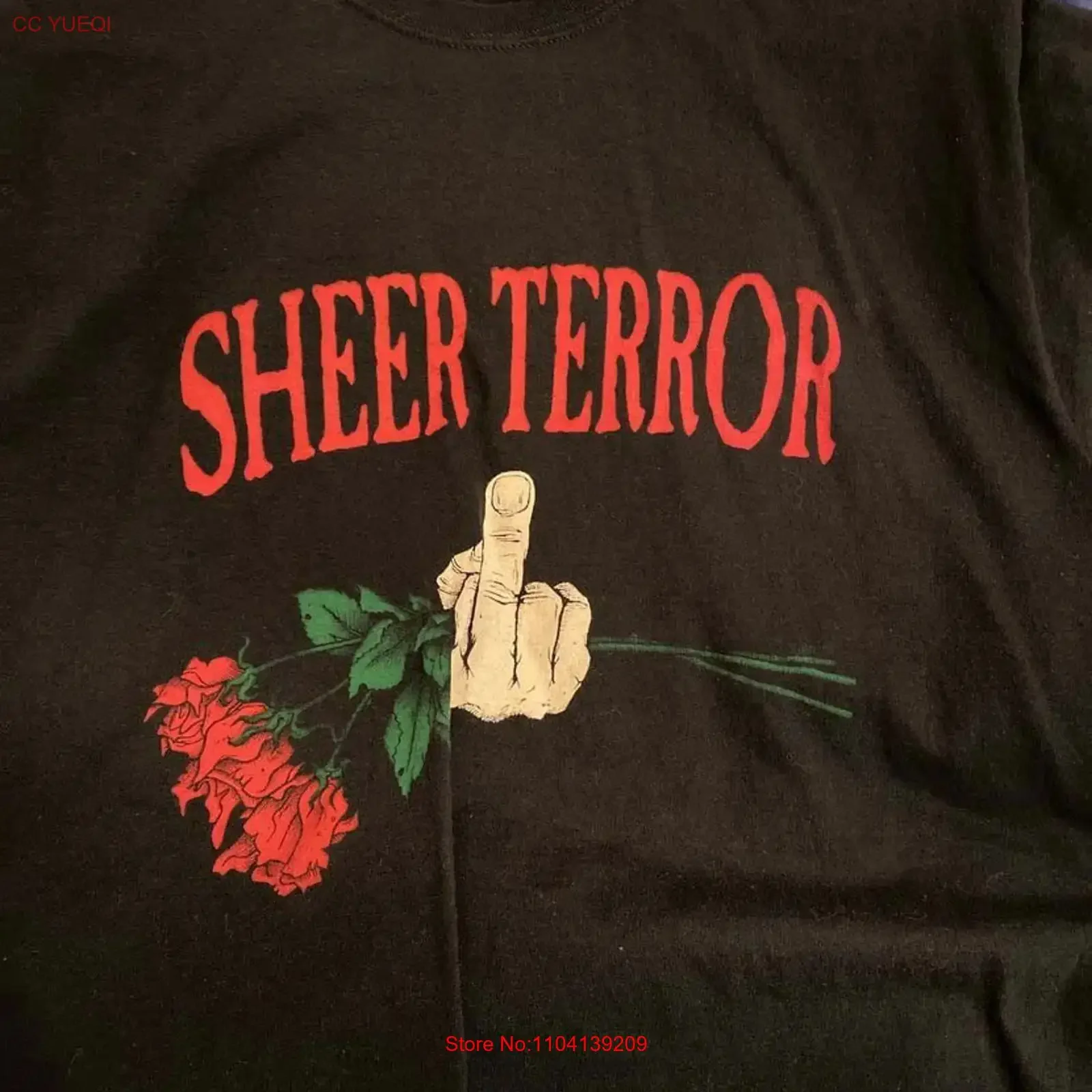 Sheer Terror Valentines T Shirt For S 4XL BO1586 vintage Washed Casual Unisex streetwear designer clothes Comfortable Stylish