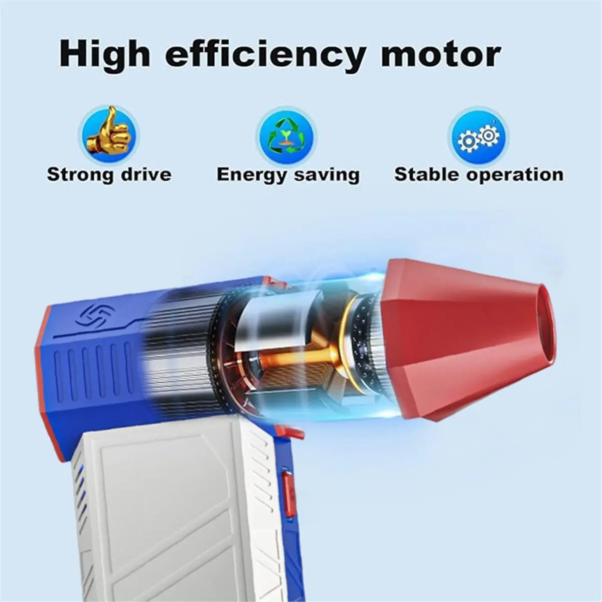 ^DT981~~X3 Violent Blower Mini Fan Handheld Brushless Motor 130,000 RPM Wind Speed 52m/S Industrial Duct Fan