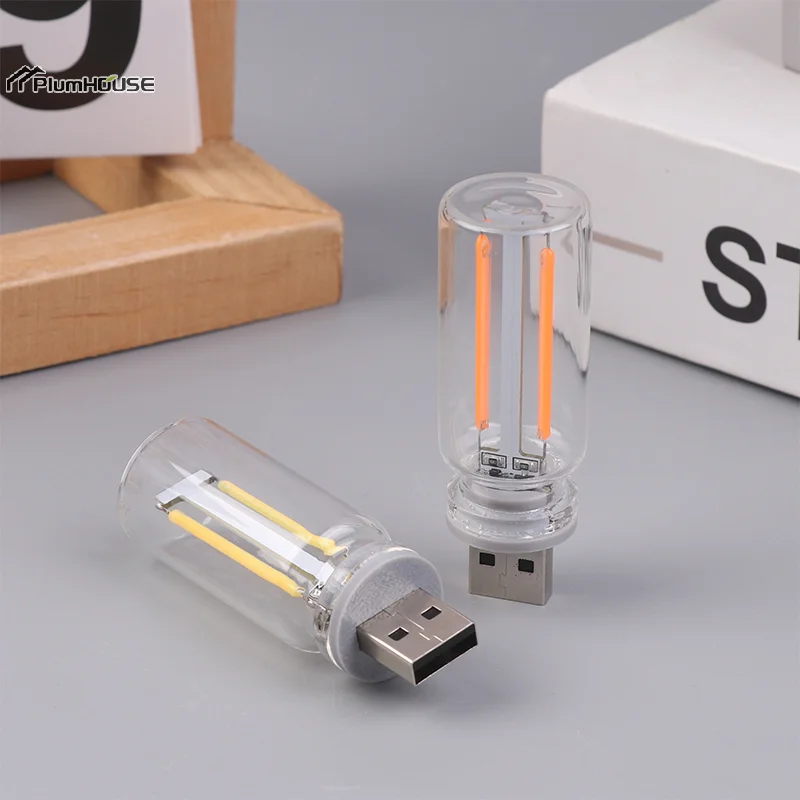 Ampoule LED Edison Rétro à Filament Tactile USB, Éclairage Décoratif In347, 5V, 1 Pièce