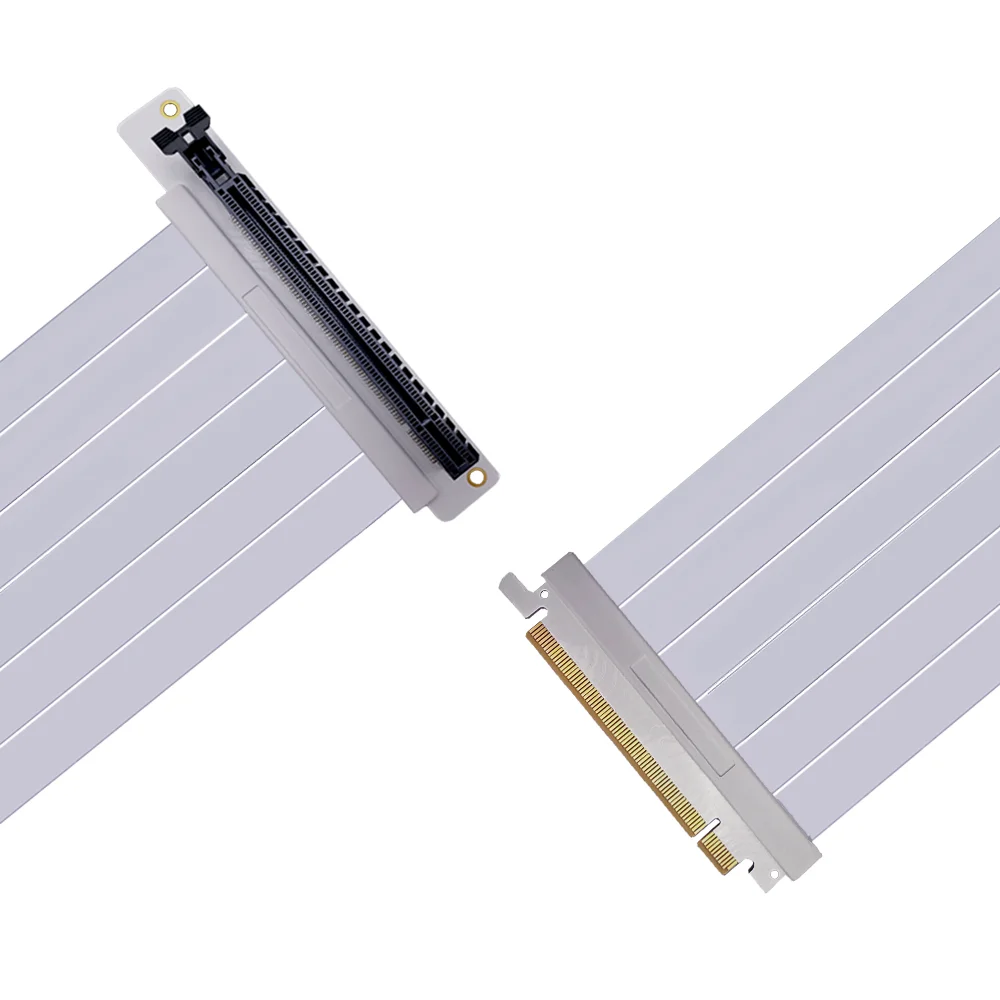 PCI-E Gen 4.0 16X Riser Video Graphics Card Shielded Flexible 90° Mounting GPU Lossless Mount Extension Cable 195mm