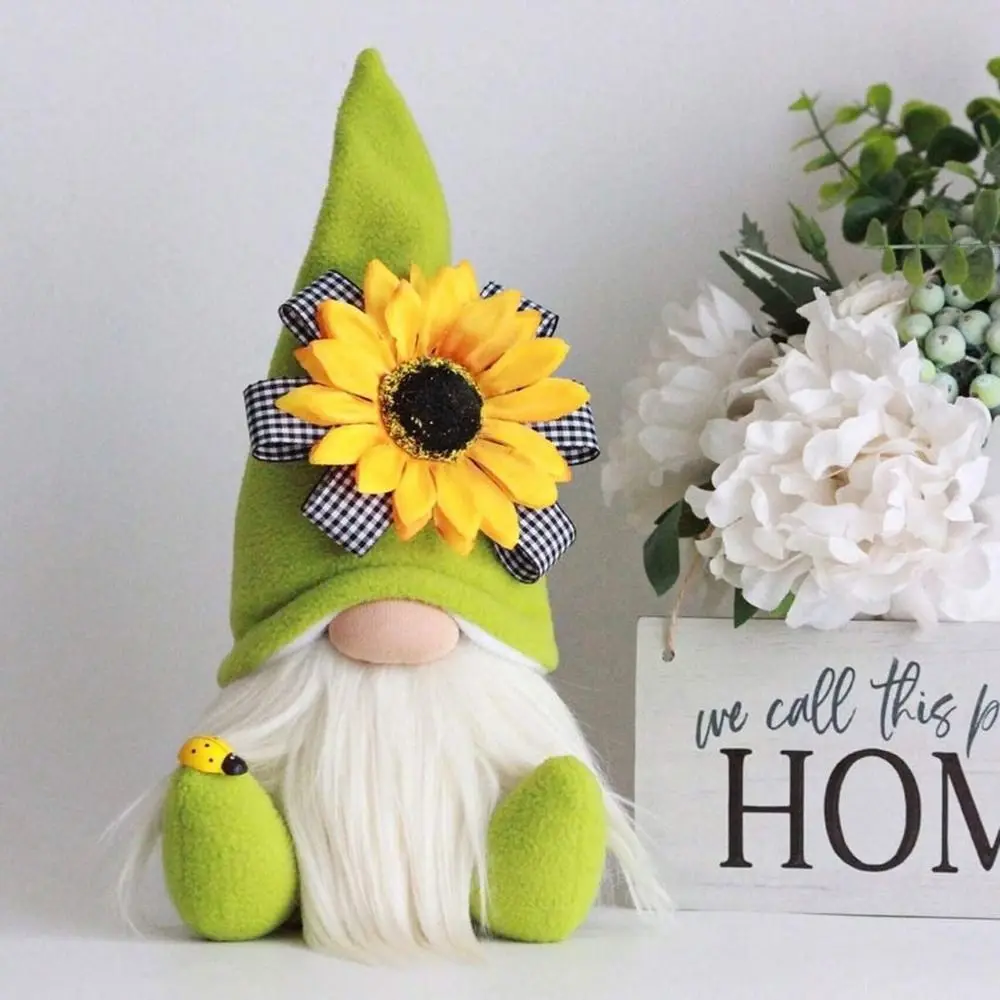 Atmospher Layout Photo Shooting Bee Festival Window Decoration Desktop Ornament Bumble Bee Gnomes Sunflower Doll Faceless Doll