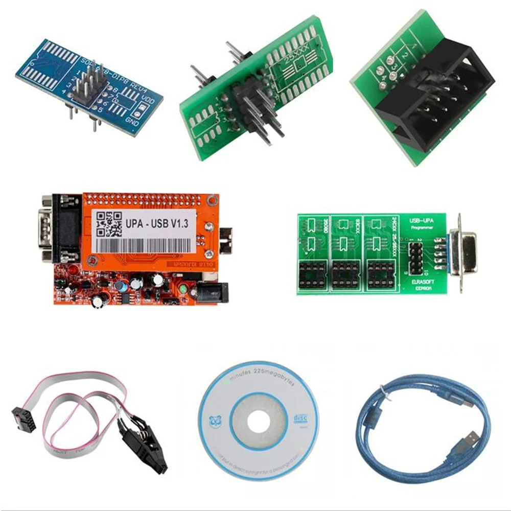 UPA USB Programmer with SOIC8 SOP8 Test Clip Adapter Eeprom for 23Cxx 24CXX 25/95XX 35080 UPA V1.3