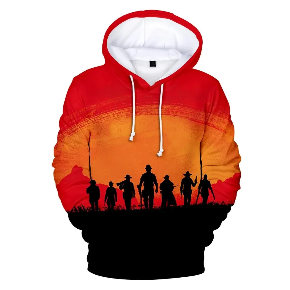 Popular Game Red Dead Redemption 2 Hoodie 3d Print Men Streetwear Clothing Fashion Plus Size Hooded Sweatshirt Unisex Tops 2024