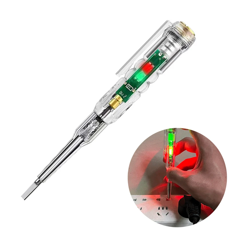 

Electric Test Pen Screwdriver High-bright Lantern Two-color Intelligent Voltage Detector Circuit Tester Home Accessorie 70-250V