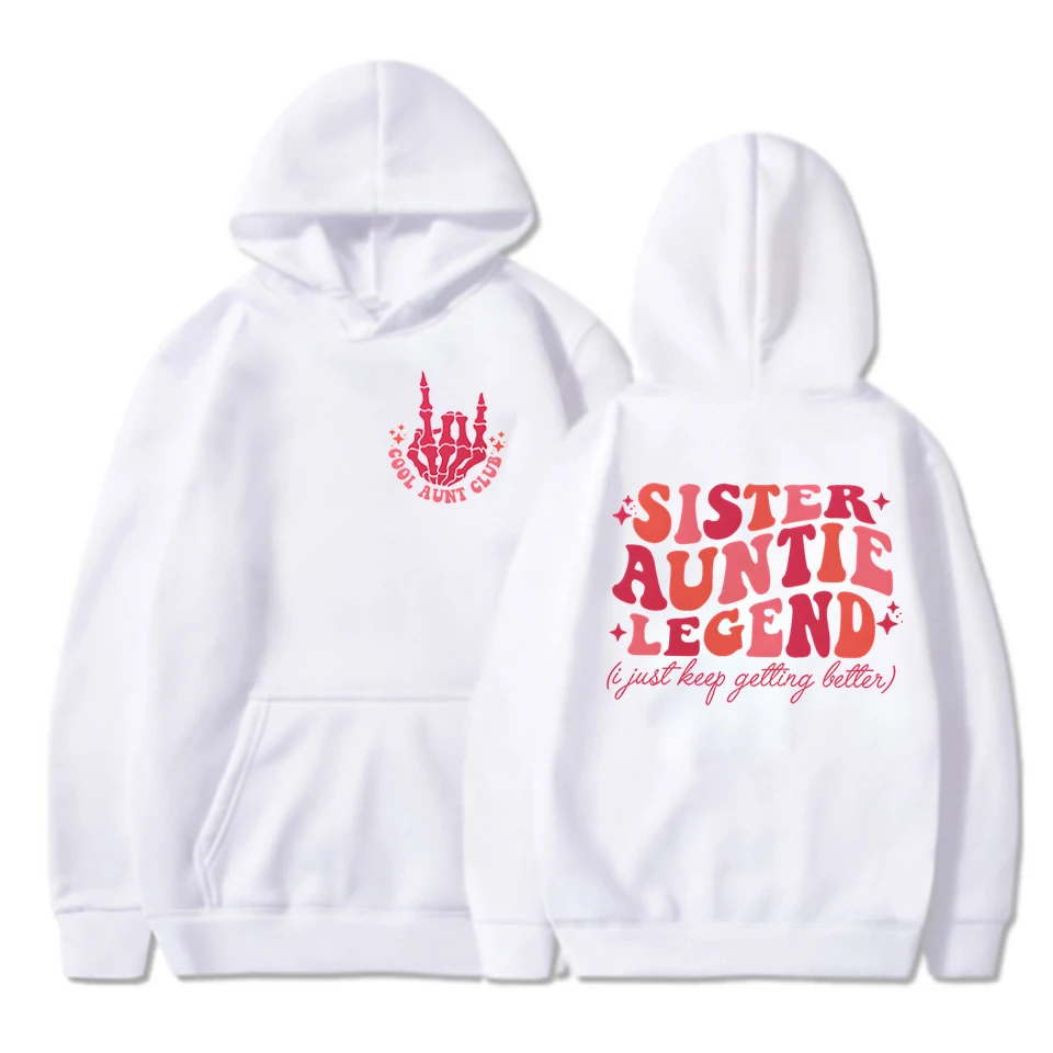 

Skeleton Hand Graphic Women Sweatshirts Sister Aunt Legend Hoodie Women Aunts Gifts Skeleton Hand Print Fashion Casual Hoodies