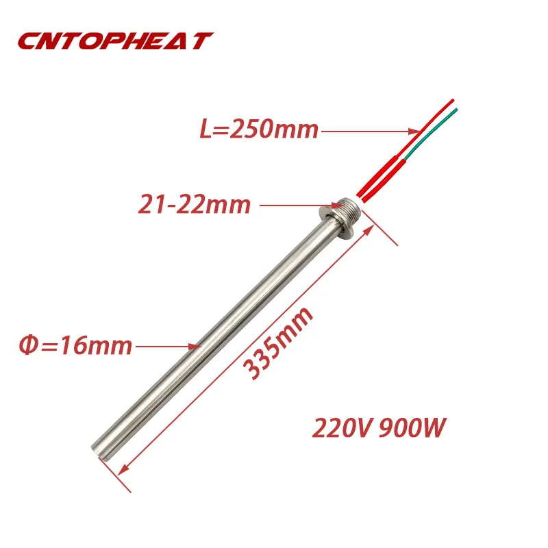 220V Cartridge Heater Smokeless Heating Rod Dry Burning High Temperature Air Heater Element for BBQ/Furnace/Stove