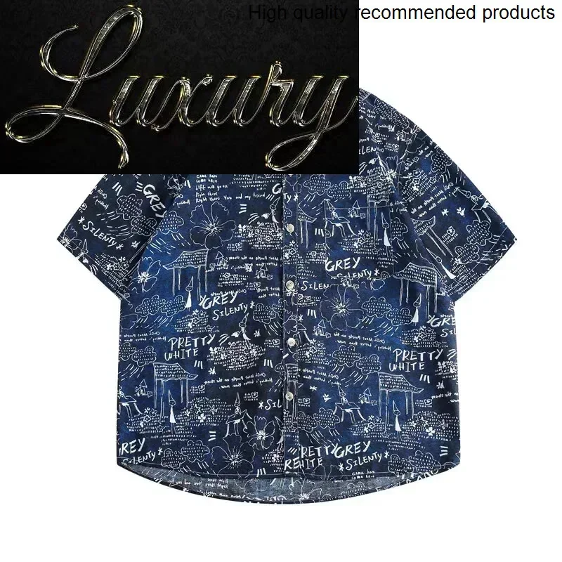 

Summer 100% Cotton Shirts Men Loose Casual Oversized Streetwear Fashion Vintage Short Sleeve Print Shirts Cityboy Beach Shirt