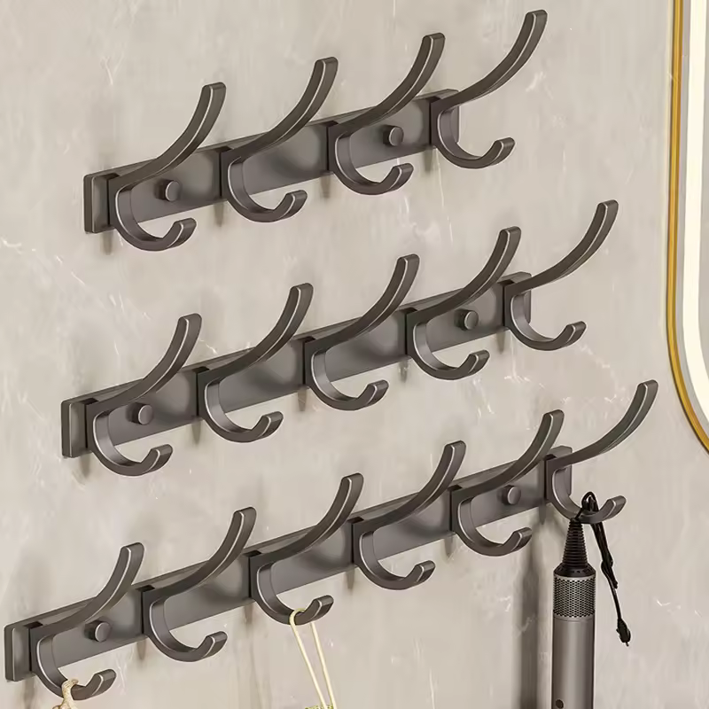 no drill Door Behind Hook Storage Wall Hanging Clothes Hanger Coat Hook Punch-free Bathroom Hanger Bedroom Organizer Storage Kit