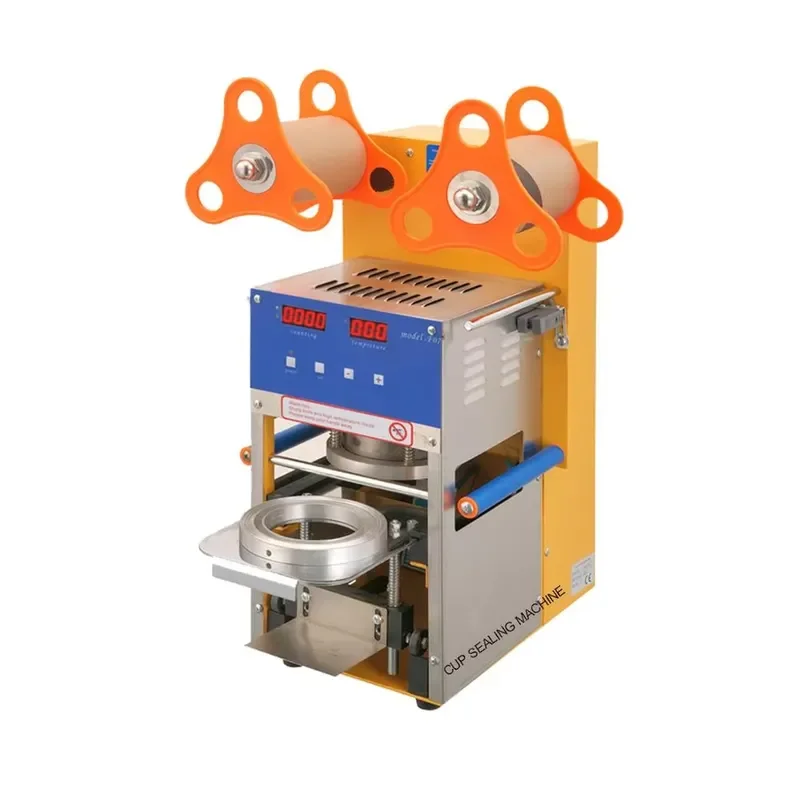 Manual Tea Cup Sealing Machine for Jelly Milk Cups Tray Sealer Portable Hand Operated Beverage Container Heat Seal Device