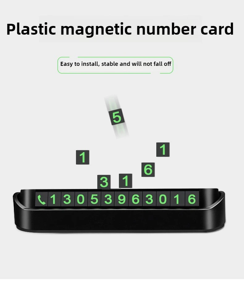 Car Temporary Parking Card Phone Number Card Plate Telephone Number Car Park Stop Automobile Accessories