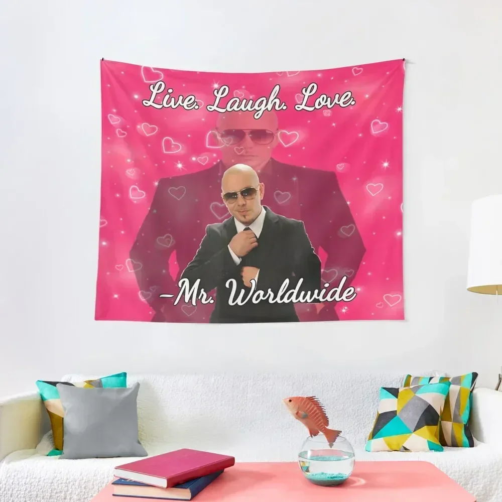 

Mr Worldwide Pitbull Valentine Tapestry Aesthetics For Room Room Ornaments Home Decorations Aesthetic Tapestry