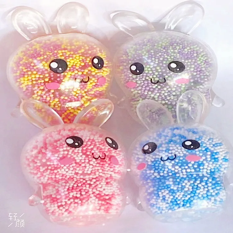 Miękka, kolorowa piłka piankowa Królik Świecące Piłki Zabawna Miękka Elastyczna Zabawka Antystresowa Uroczy Królik Zabawka Sensoryczna dla Dzieci