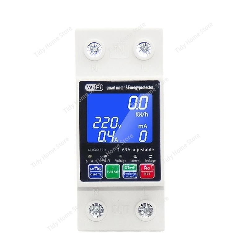 

WIFI intelligent circuit breaker, photovoltaic bidirectional metering overcurrent delay protector