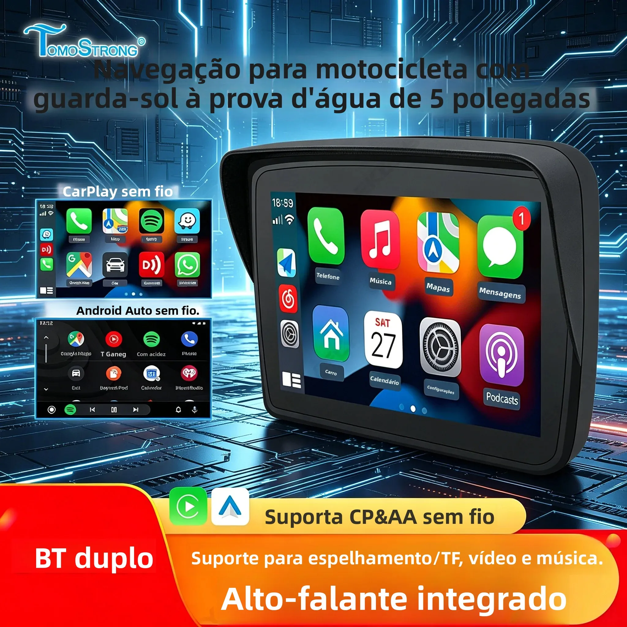 tomostrong-schermo-di-navigazione-per-moto-da-5-pollici-impermeabile-per-apple-carplay-monitor-portatile-wireless-android-auto-per-moto