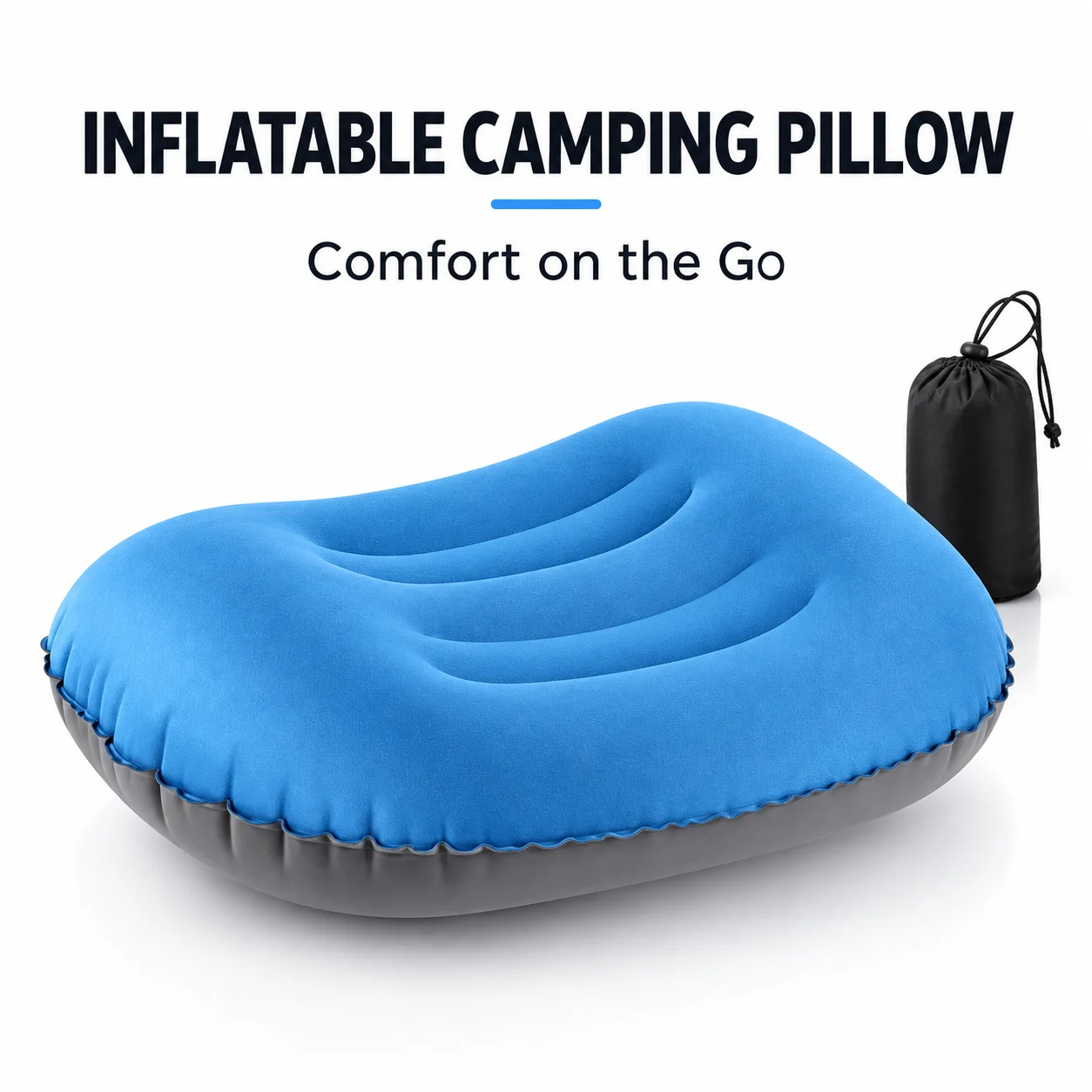 Ultralight Inflatable Camping Pillow Compact Travel Air Pillow for Neck Lumbar Support Backpacking Hiking Outdoor