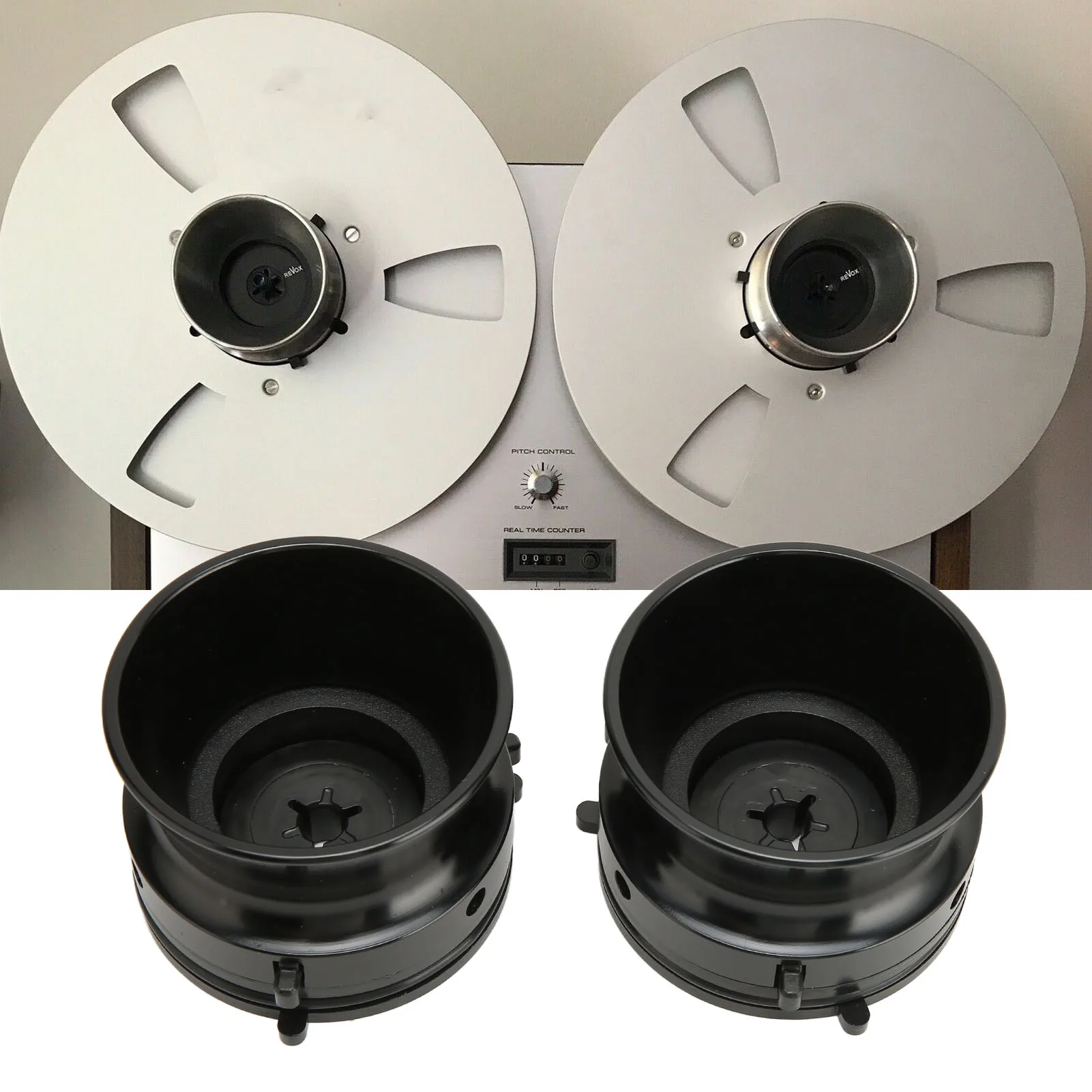 

Hub Adapters 1 Pair 10 Inch Opener Polished Aluminum Alloy NAB Hub Adapters for Studer for Akai for Teac