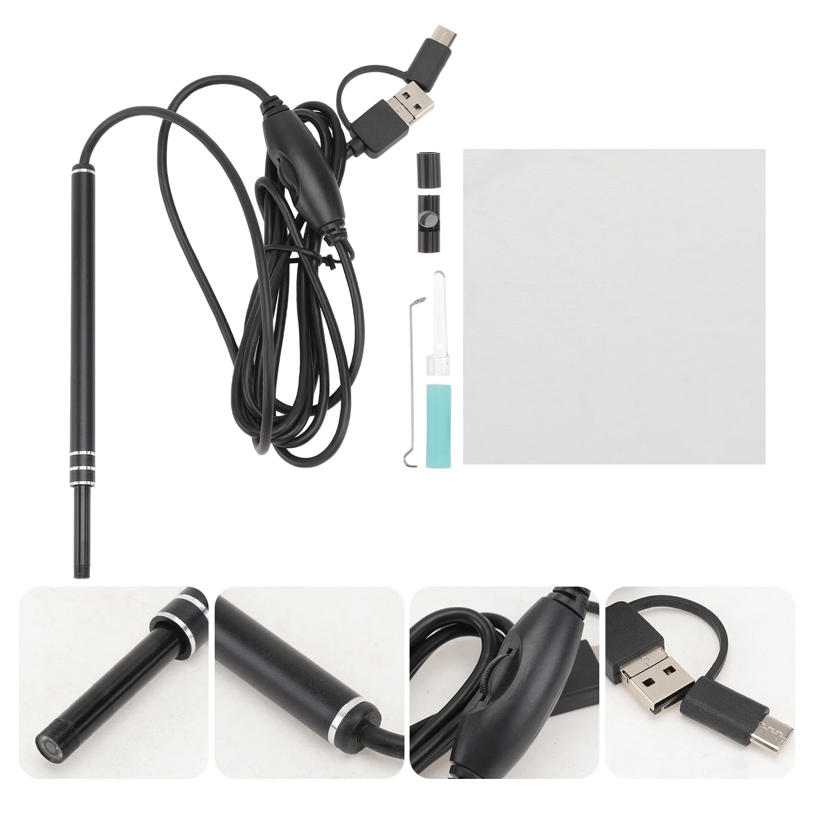 

USB Visual Earwax Remover Ear Cleaning Inspection Camera Adjustable LED Light Ear Pick for Daily Care Wax Removal