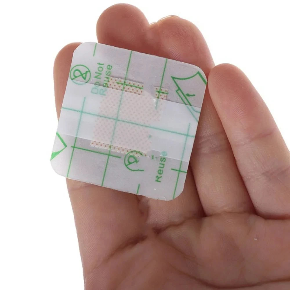 50 개/대 투명 패치 테이프 PU 상처 드레싱 밴드 보조 접착 붕대 38*38mm 응급 처치 석고 키트 방수