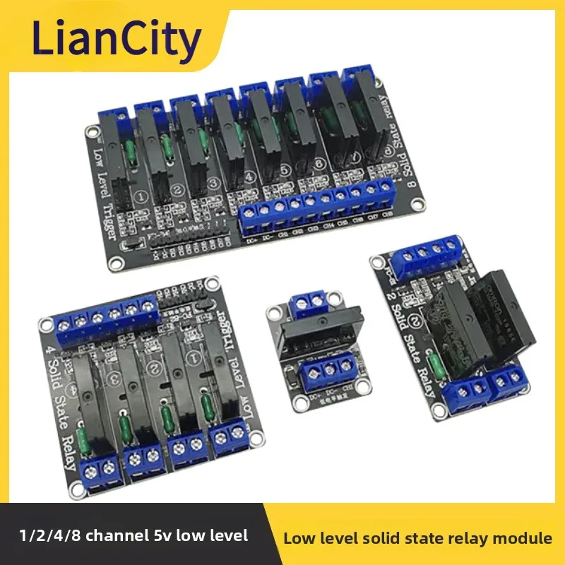 1/2/4/8Road5VLow Level Solid State Relay Module With fuse Solid State Relay250V2A