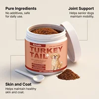 Turkey Tail Mushroom Powder for Dogs, Bacon Flavor Pet Immune Support Joint Hip Gut Health Supplement, Skin Coat Care Powder 4