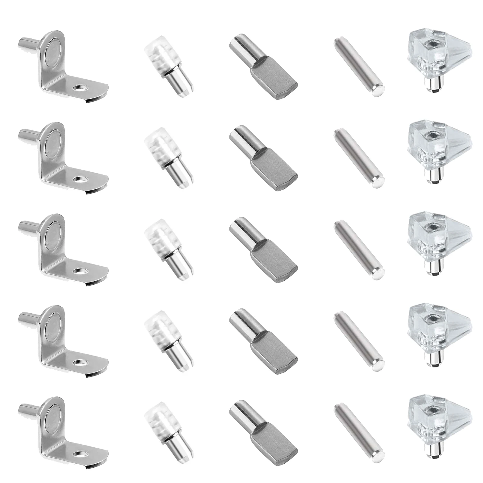 20/40pcs Shelf  Pegs Pins,L-Shaped Clips Holders for Cabinet Furniture