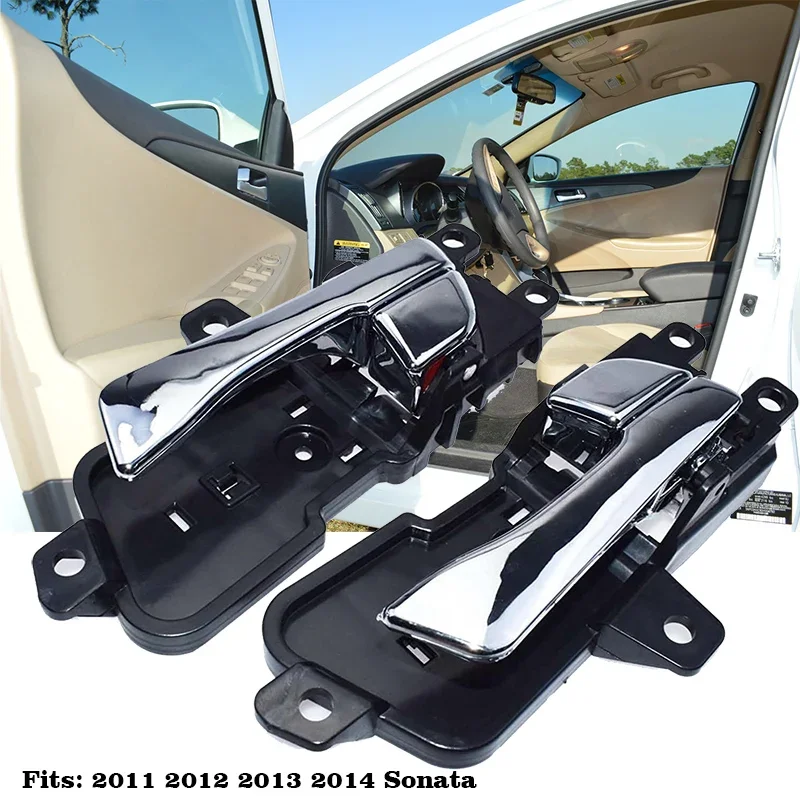 Interior Chrome Door Handl for 2011-2015 HYUNDAI Sonata 82610-3S010 ,82620-3S010