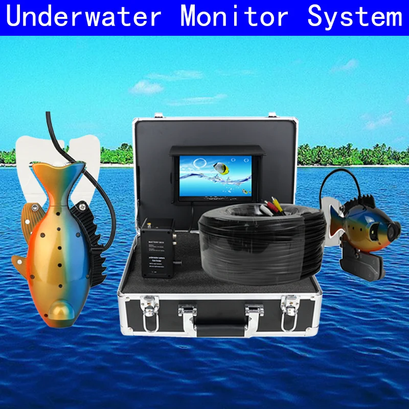 SYANSPAN Underwater 200m Fish Finder Prober Detector Lure 7''LCD Clear Screen HD Color Fish Camera for Ice Sea Ocean Fishing