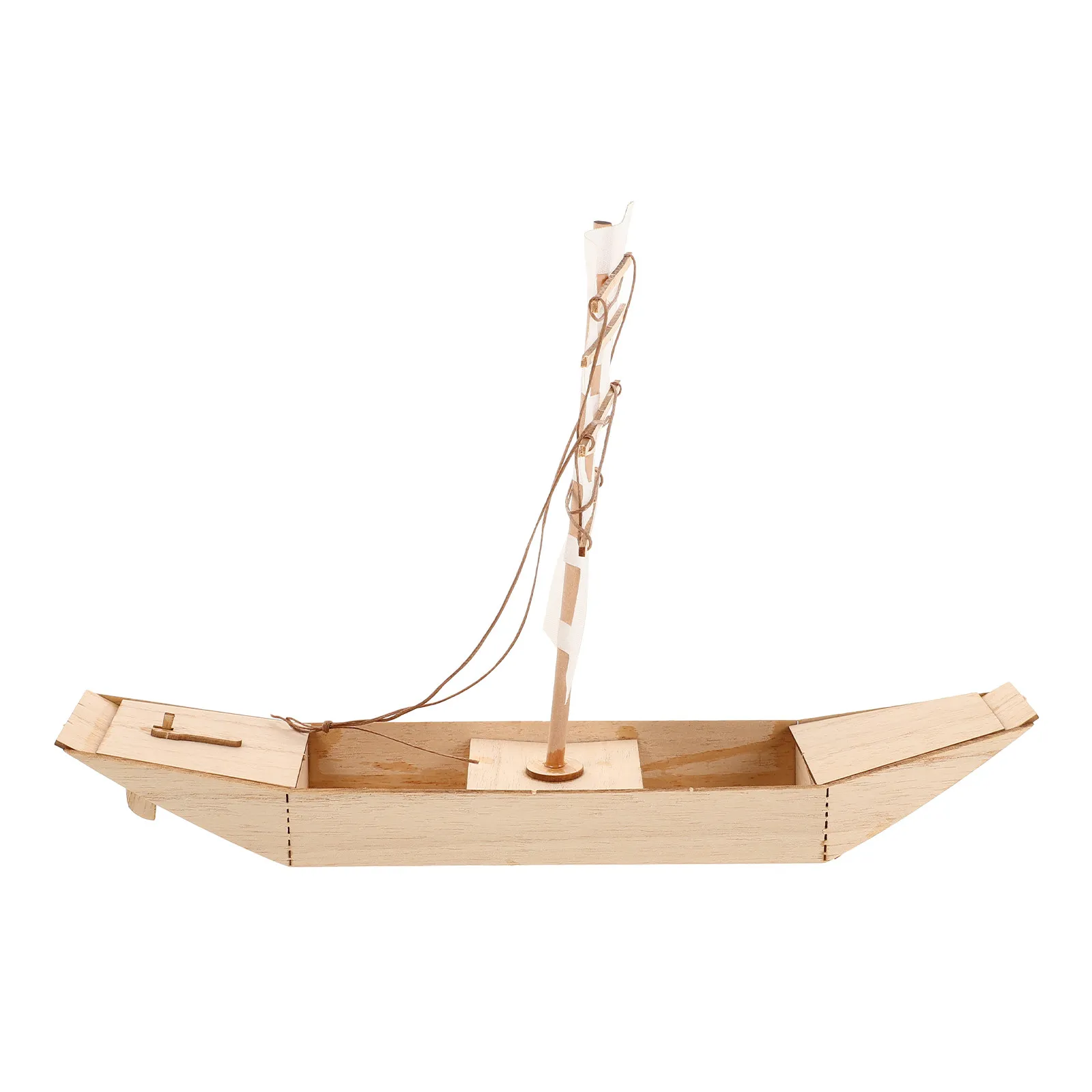DIY Wooden Sailboat Puzzle Kit Unfinished Craft for Home Decor Educational Miniature Wood Sailing Boat Ornament
