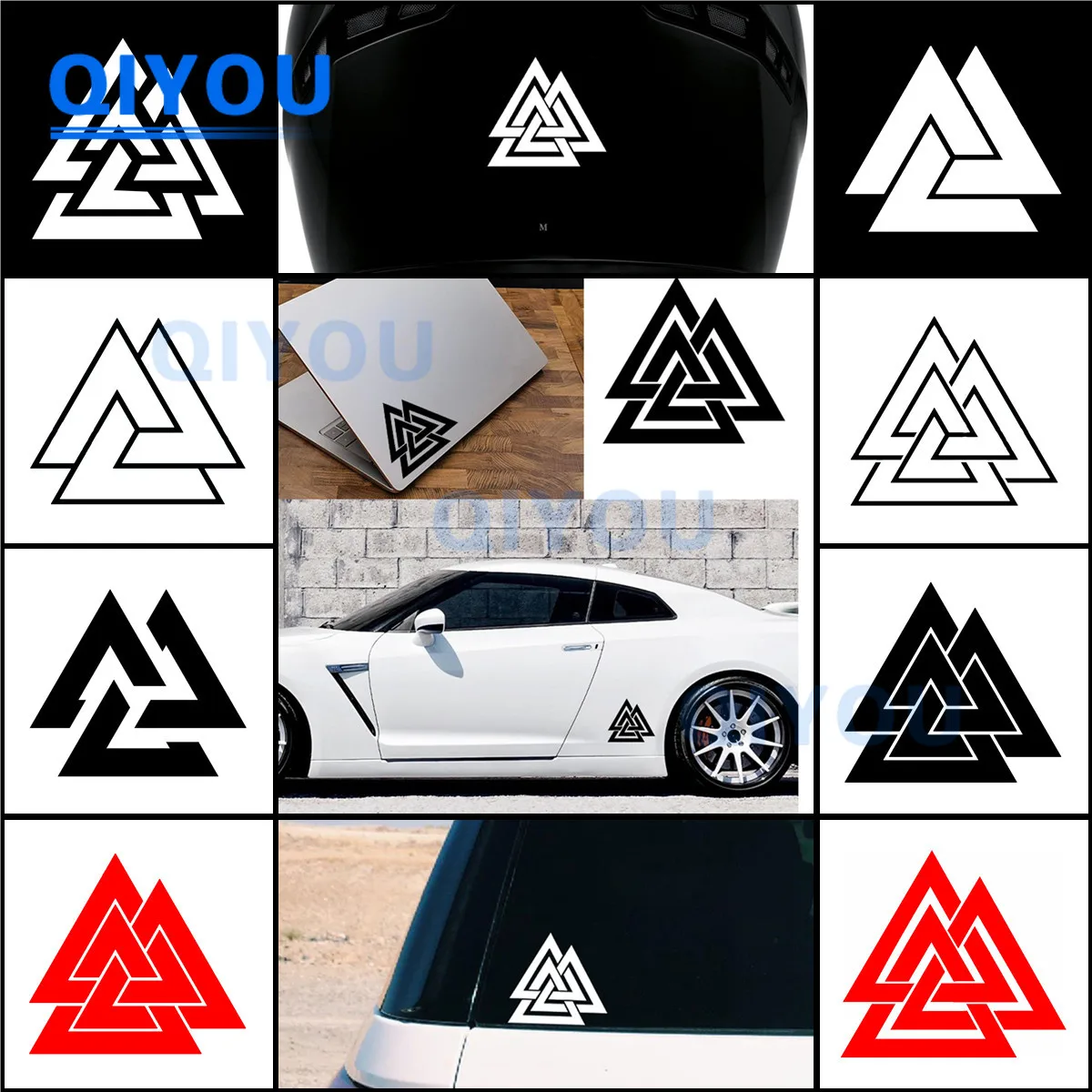 

Norwegian Culture Viking Symbol Symmetry Nordic Talisman Odin Spirit Inheritance Car Sticker Car Body Laptops PVC Decal
