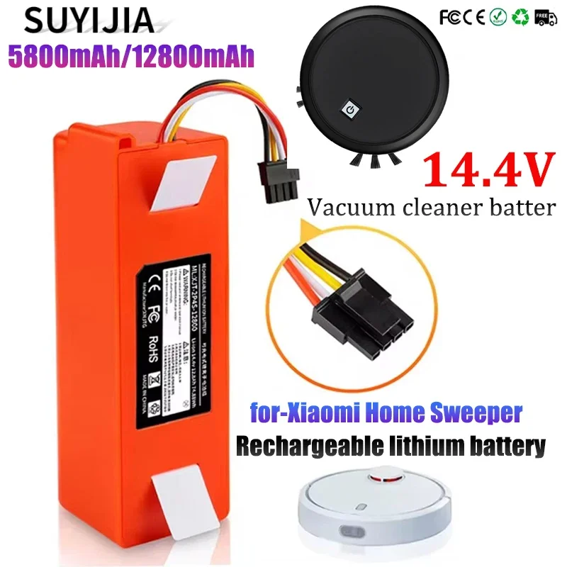 

14.4V Robot Vacuum Cleaner 12800mAh XM-S50Rechargeable Lithium Battery for Roborock Sweeping Robot S55 S60 S65 S50 S51 S5 MAX S6