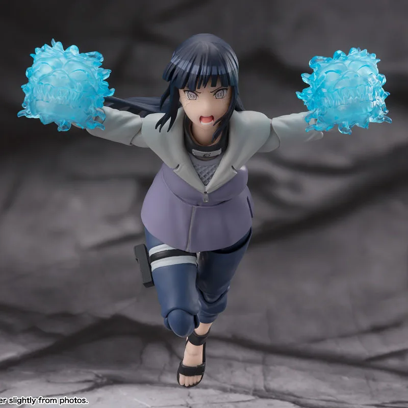 Bandai genuino S.H.Figuarts figura de Anime Hyuga Hinata 135mm figuras de acción de juguete para niños regalo adornos de modelos coleccionables