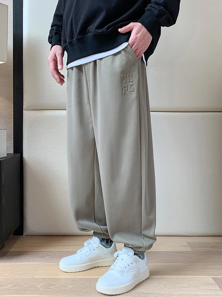 

VTOS plus Size Men's Loose Fit Casual Pants Spring New Sle Big And Extra Large Trousers for Fat Men Cotton Polyester Blend