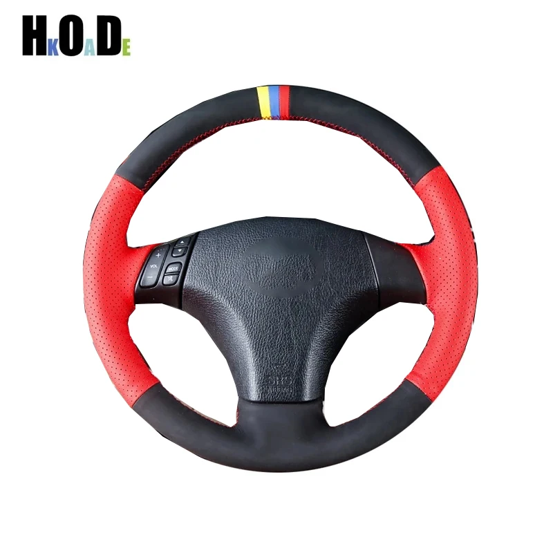 

Hand Sewing Black Suede Car Steering Wheel Covers For Mazda 3 Axela 2004 2005 2006 2007 2008 2009 Mazda 5 Mazda 6 Atenza