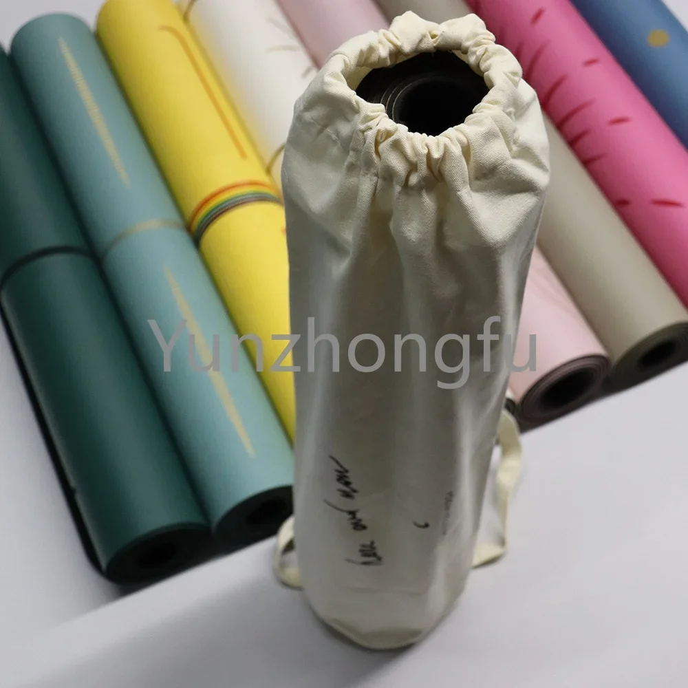 Environmentally Friendly Pilates Yoga Training Yellow White Red Black Grey Pink Green Blue Natural Rubber 4mm PU Yoga Mat