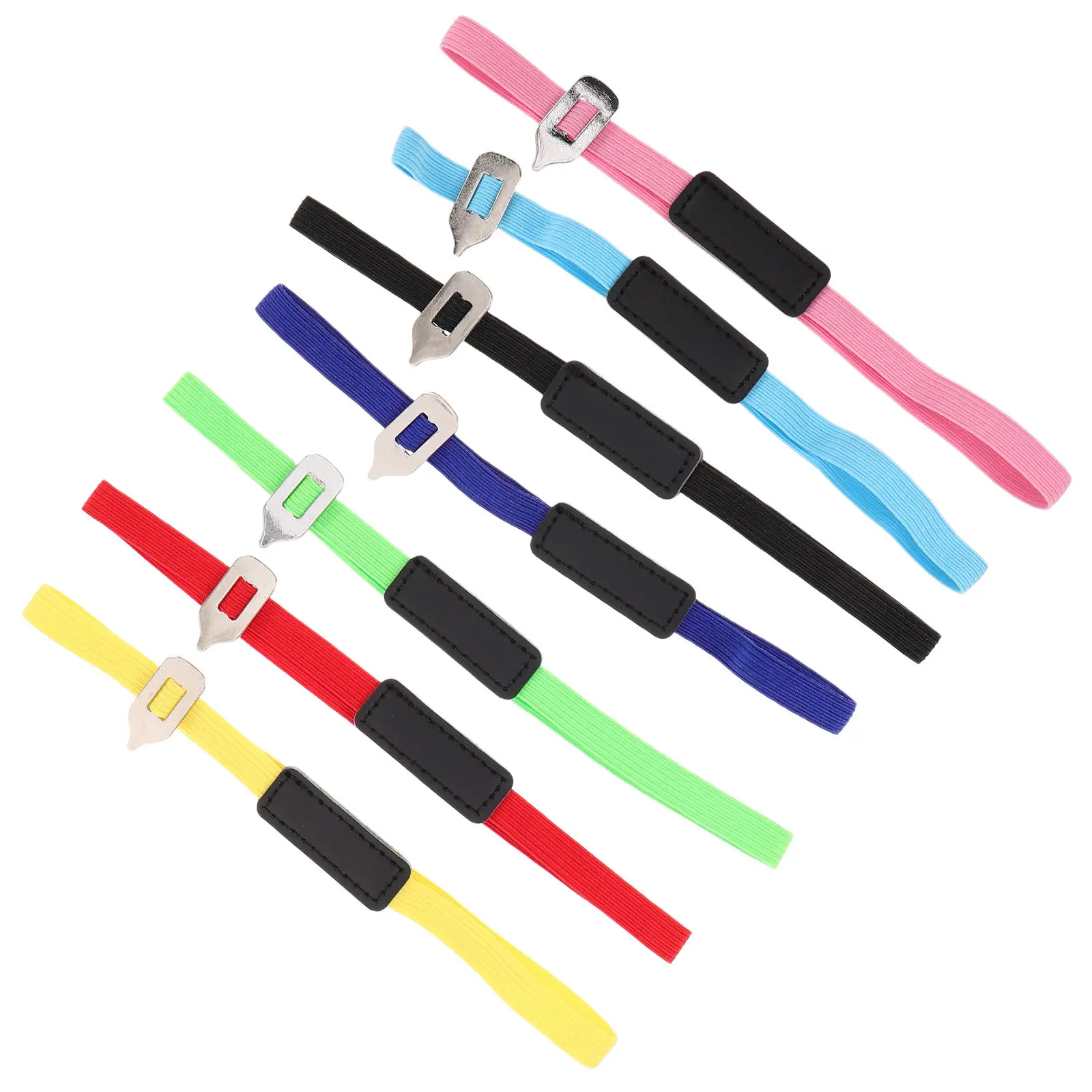 

7Pcs Colorful Elastic PU Bookmark Bands Adjustable Page Marker Book Clips Reading Accessories Bulk Bookmarks for Readers