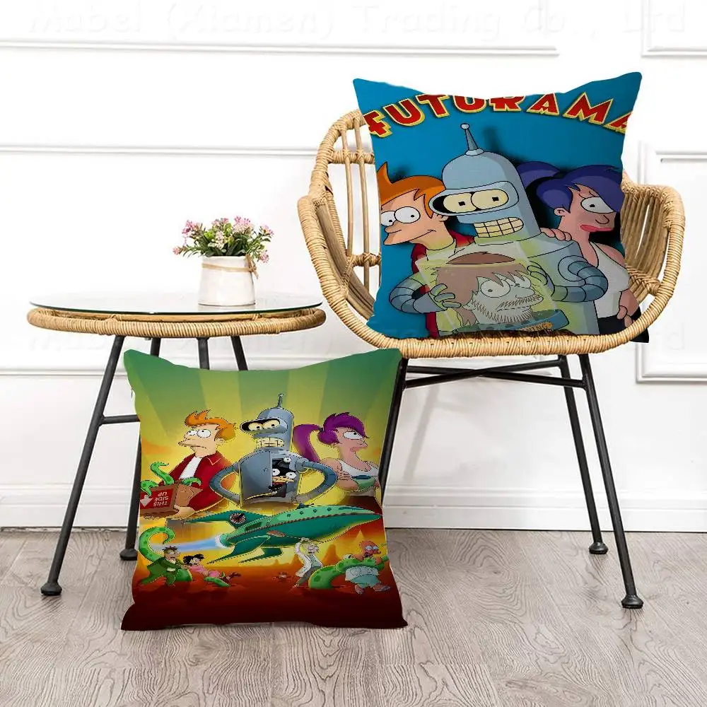 

Anime F-Futurama Cushion Cover Car Throw Pillow Case For Sofa Car Christmas Gift