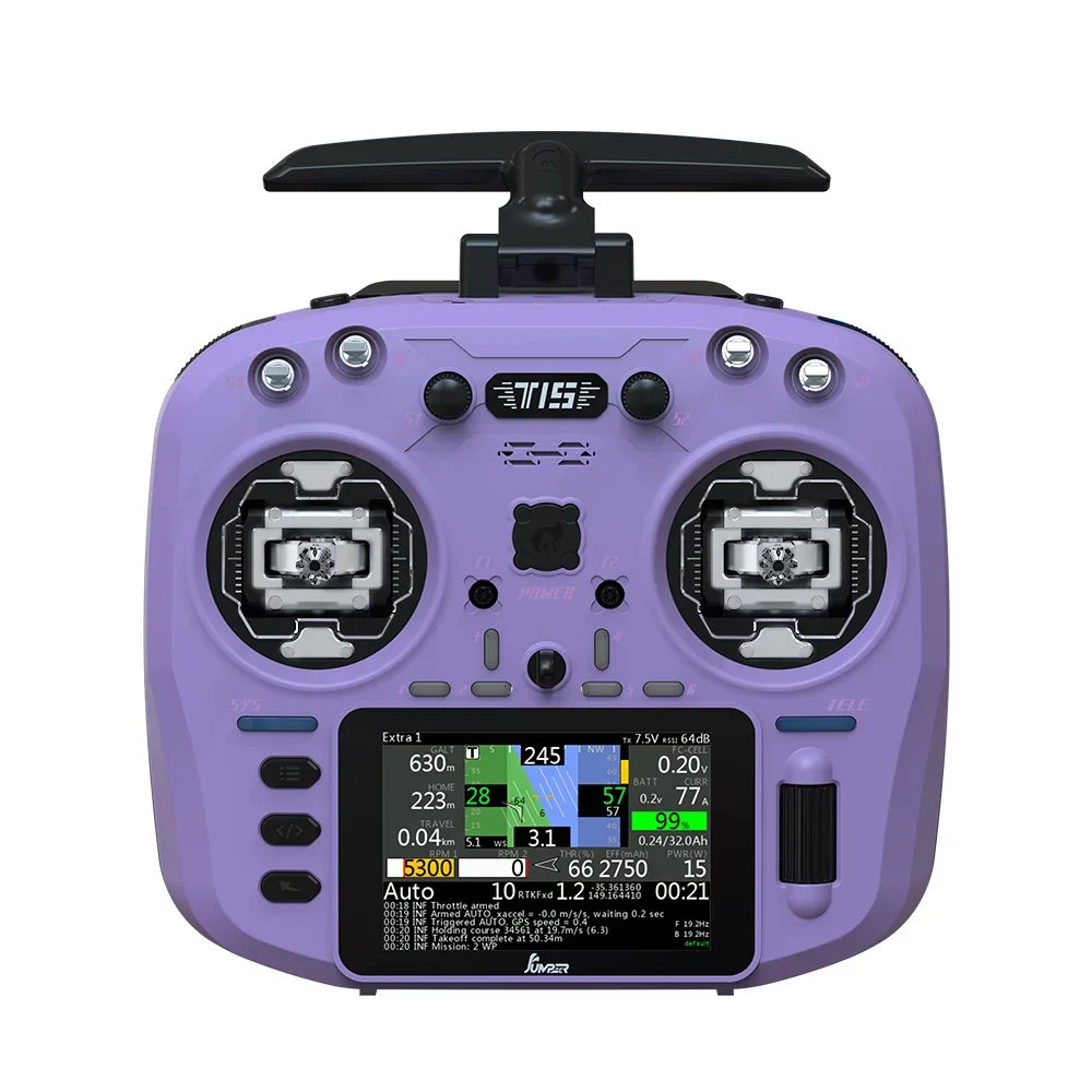 Controlador de radio T15 con puente impulsado por EdgeTX: ELRS de baja latencia, sensor Hall y pantalla a color de 1,3" para aviones RC/Drone FPV