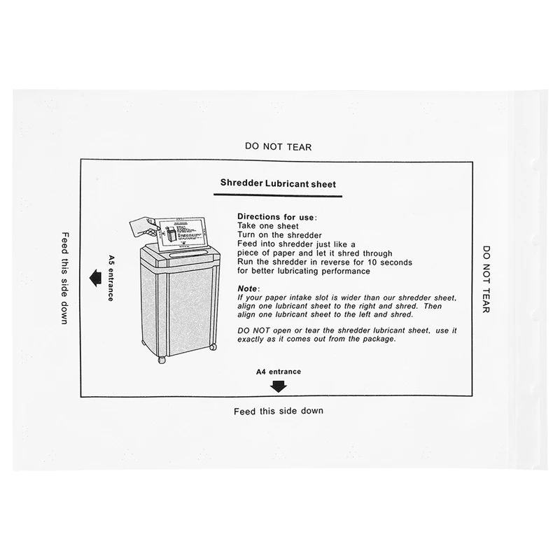 12 шт., бумажный измельчитель, смазочные листы, измельчитель, смазочное масло, портативный бумажный тип, смазочное масло для