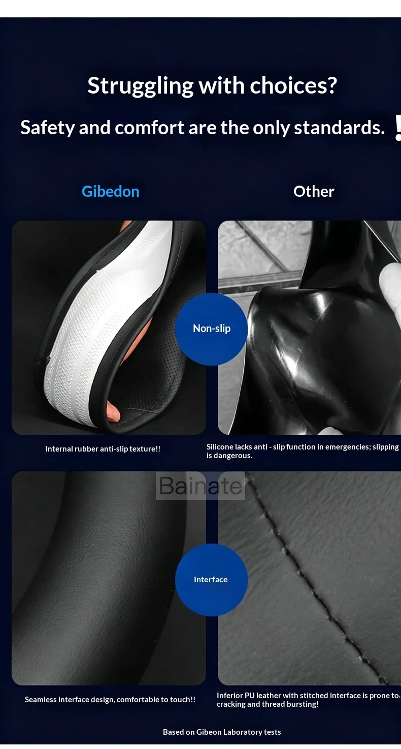 Leder-Lenkradbezug, für Geely Galaxy L7 EX5 E8 Starship 7 Starray 2026, atmungsaktives, rutschfestes Innenzubehör. – Detail 3