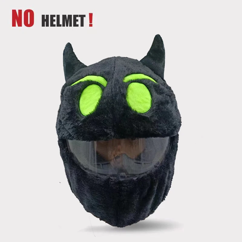 Motorcycle Helmet Cover Cute Cartoon Plush Helmets Hat With Crazy Large Flexible Ears Funny Helmet Protective Case For Riding