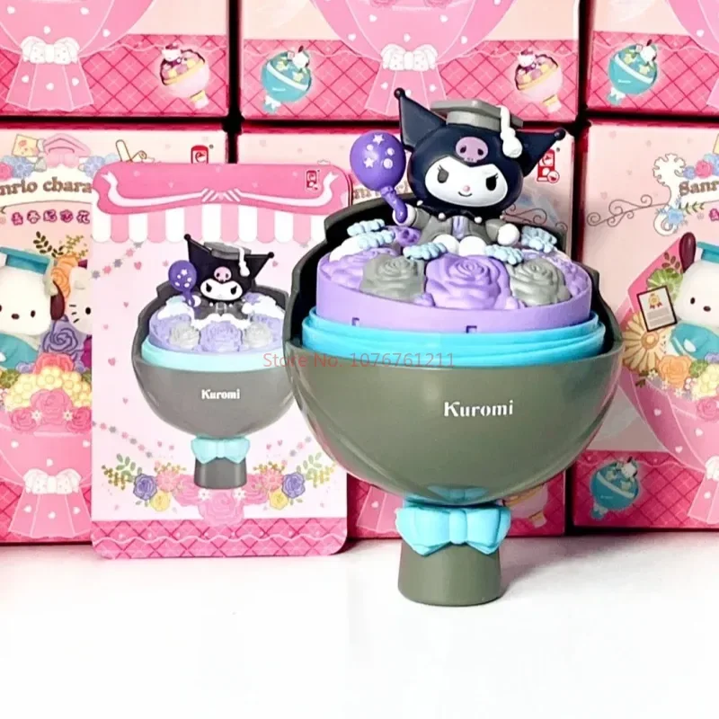 Sanrio Bouquet Series Surprise Box Mymelody Kuromi Cinnamoroll Little Twin Stars Kt  Pom Pom Purin Ornament Model Toys Kids Gift