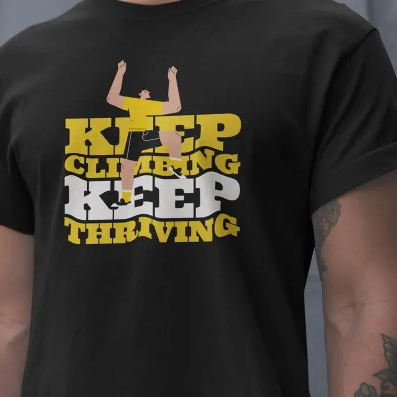 T-shirt d'escalade Keep Thriving, montagne, aventure en plein air, grimpeur