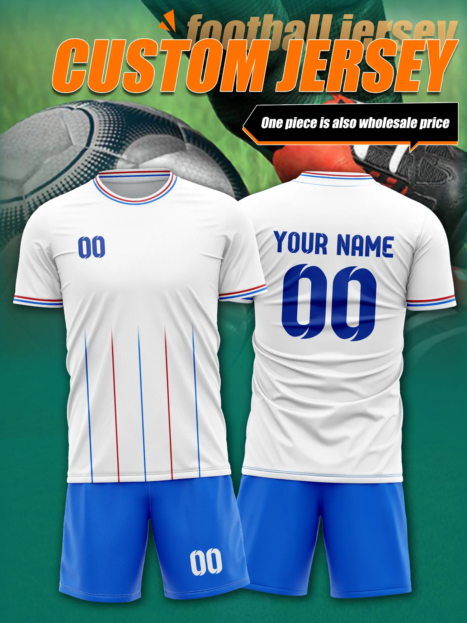 

Футбольная майка с индивидуальным изображением, номером и именем, охлаждающая передняя панель, целевая вентиляция, тренировочная экипировка для футбола