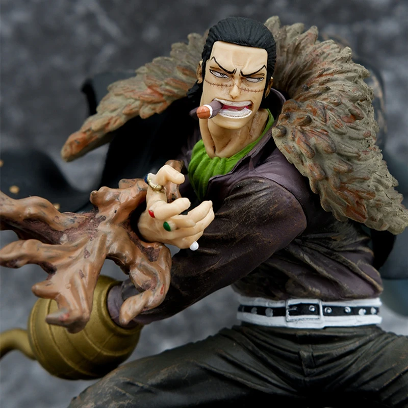 Anime One Piece Sir Crocodile Battle Ver. PVC Action Figure Statue Collectible Model Kids Toys Doll Gifts 13CM