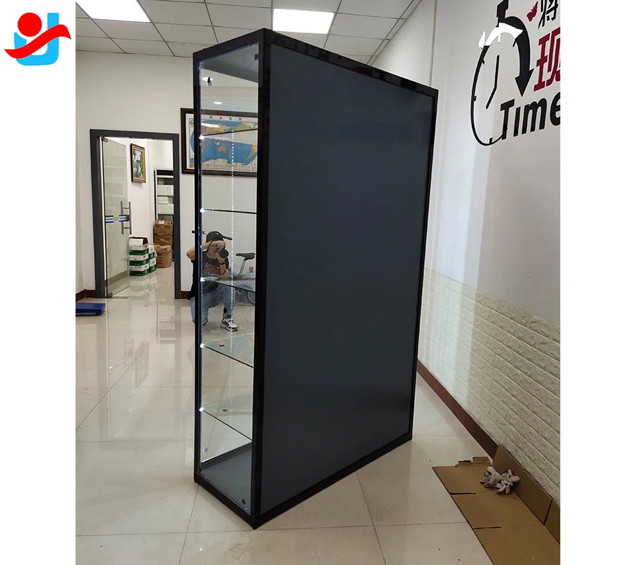 Custom.6 Layers Full Vision Retail Smoke Shop Showcases Glass showcase Glass Display  Display Cabinet Toy Display with Light Str