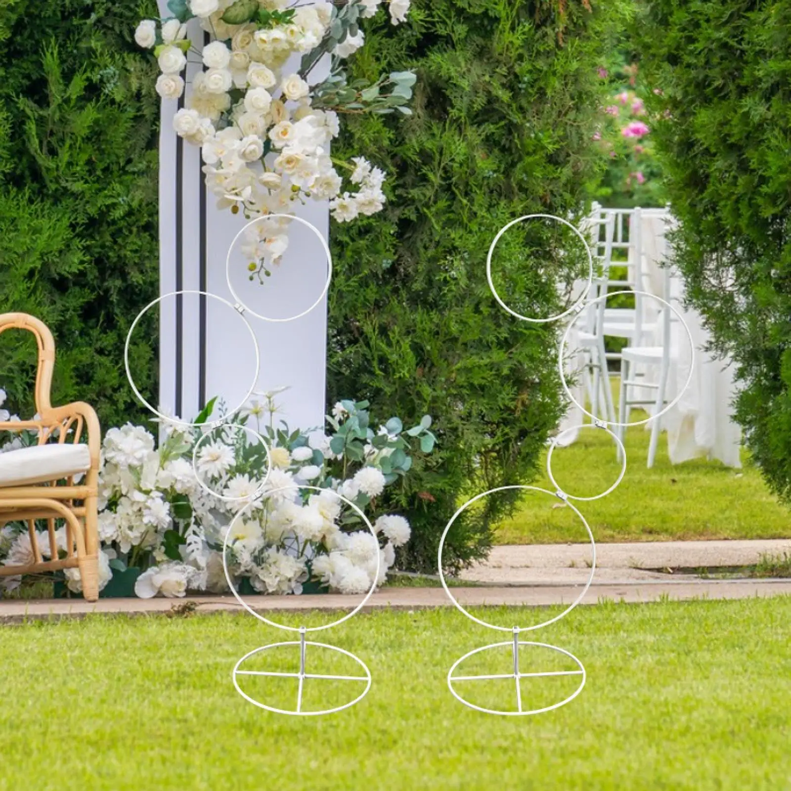 

2 Pieces Flower Display Stand Outdoor for Baby Shower Event Events Reception